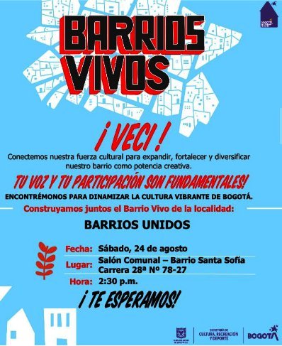 BARRIOS VIVOS EN LA LOCALIDAD DE BARRIOS UNIDOS